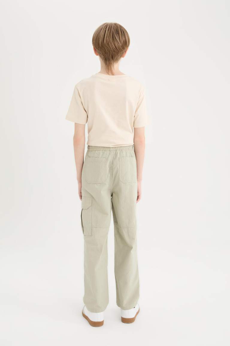 Boy Loose Fit Standard Leg Textured Trousers