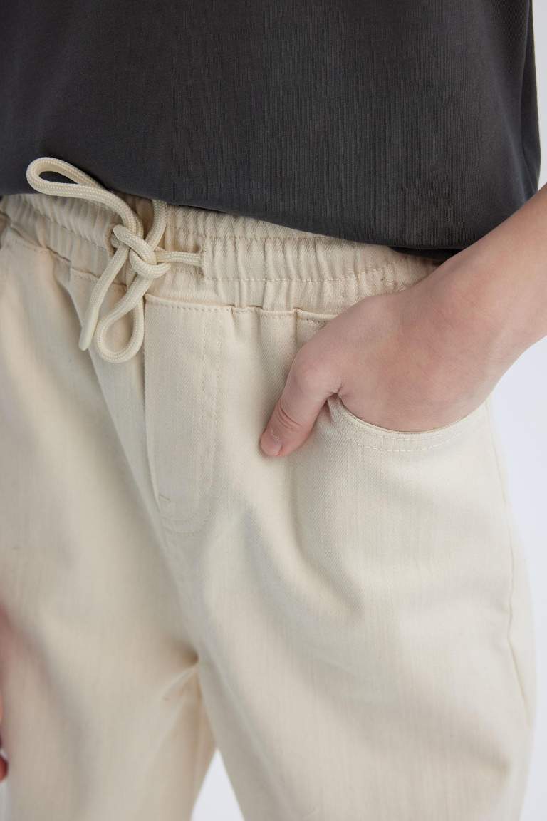 Pantalon en gabardine à jambes droites pour garçon