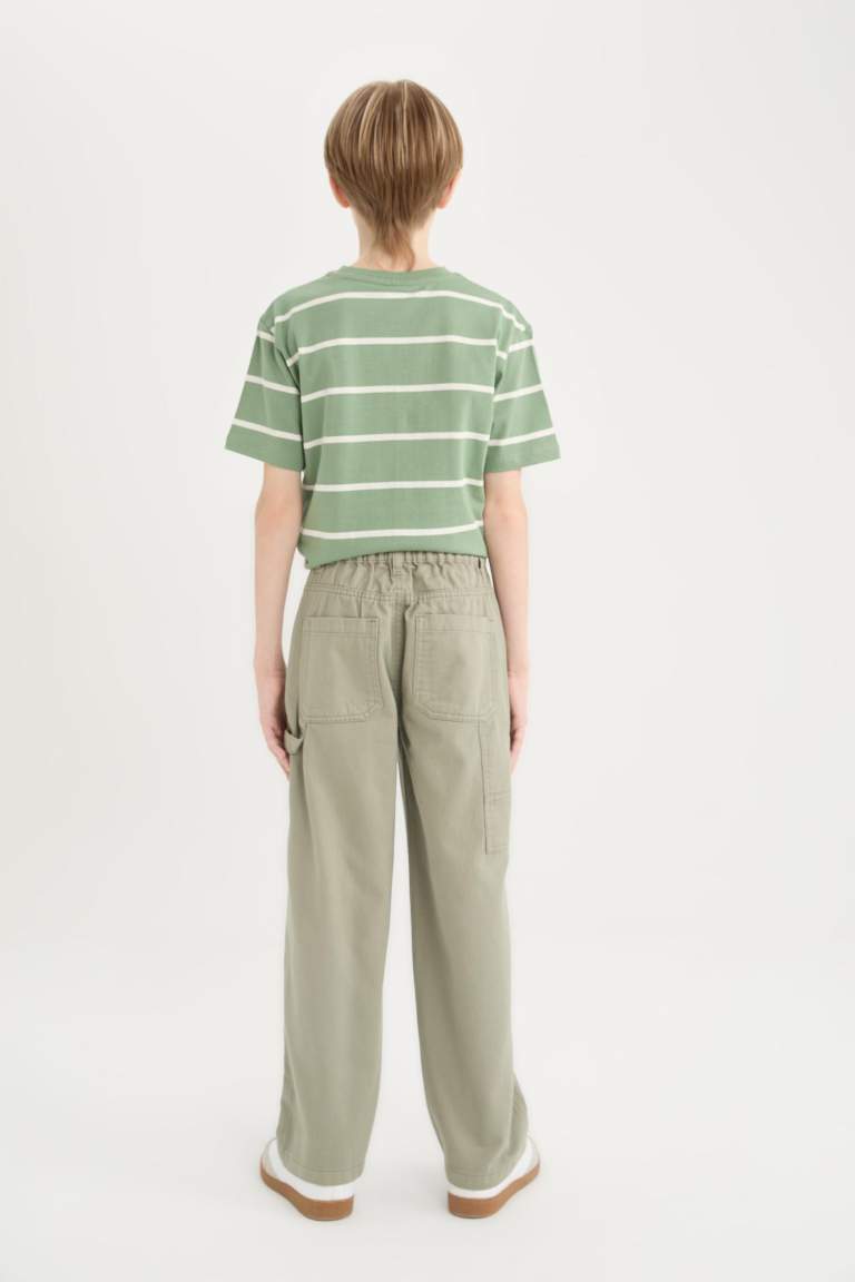 Boy Wide Leg Standard Leg Gabardine Trousers