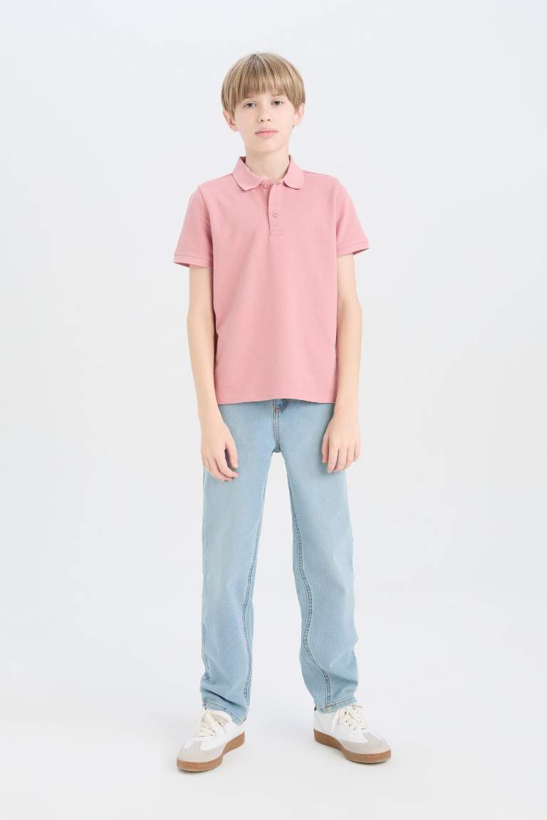 Boy Basic Short Sleeve Polo Shirt