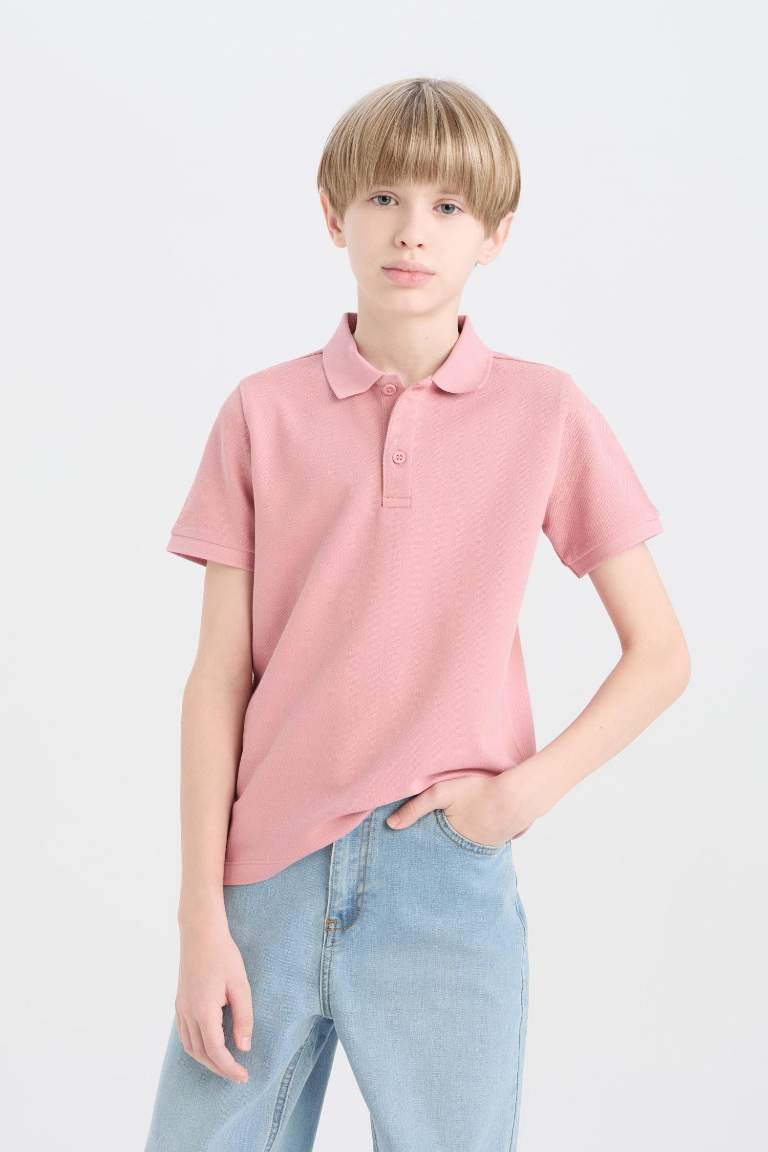 Boy Basic Short Sleeve Polo Shirt