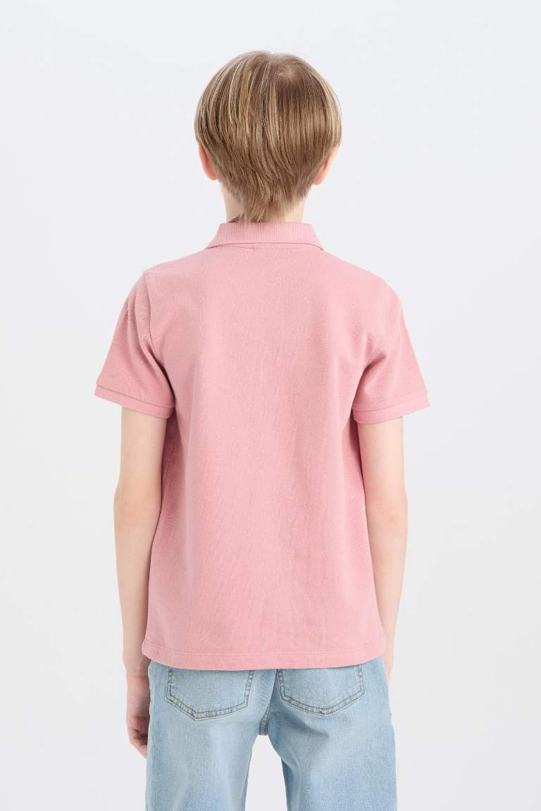 Boy Basic Short Sleeve Polo Shirt