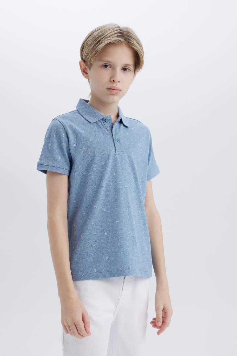 Boy Regular Fit Pique Short Sleeve Polo T-Shirt