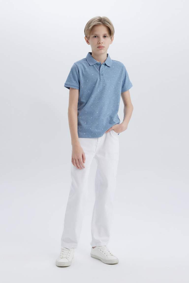 Boy Regular Fit Pique Short Sleeve Polo T-Shirt