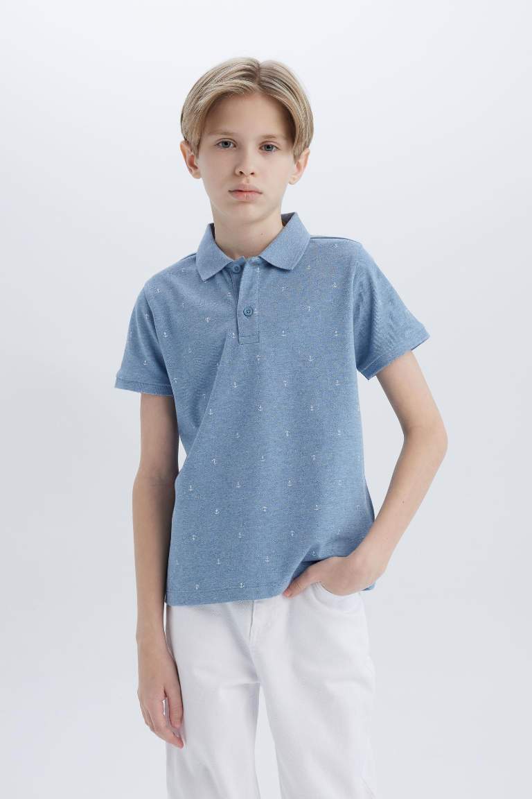 Boy Regular Fit Pique Short Sleeve Polo T-Shirt