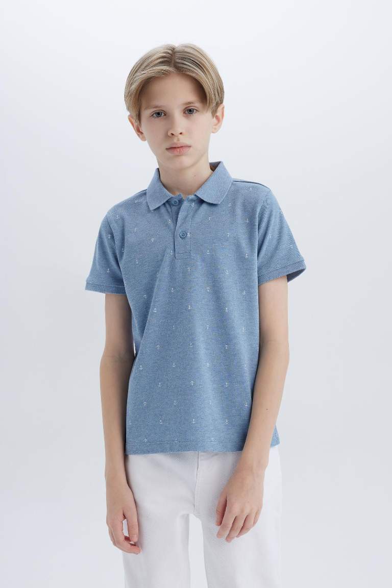 Boy Regular Fit Pique Short Sleeve Polo T-Shirt