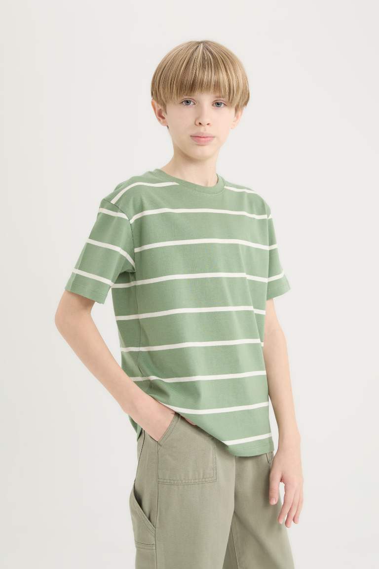 Boy  Crew Neck Striped T-Shirt