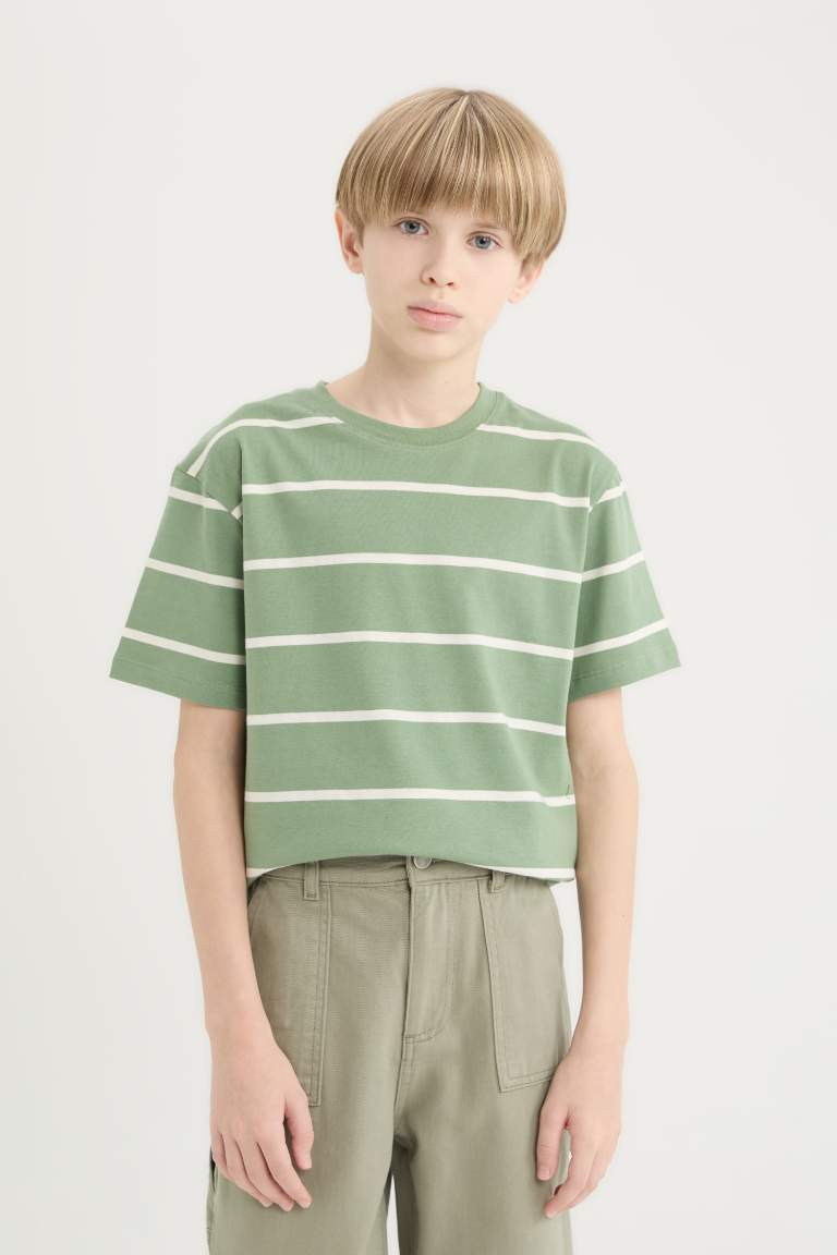 Boy  Crew Neck Striped T-Shirt