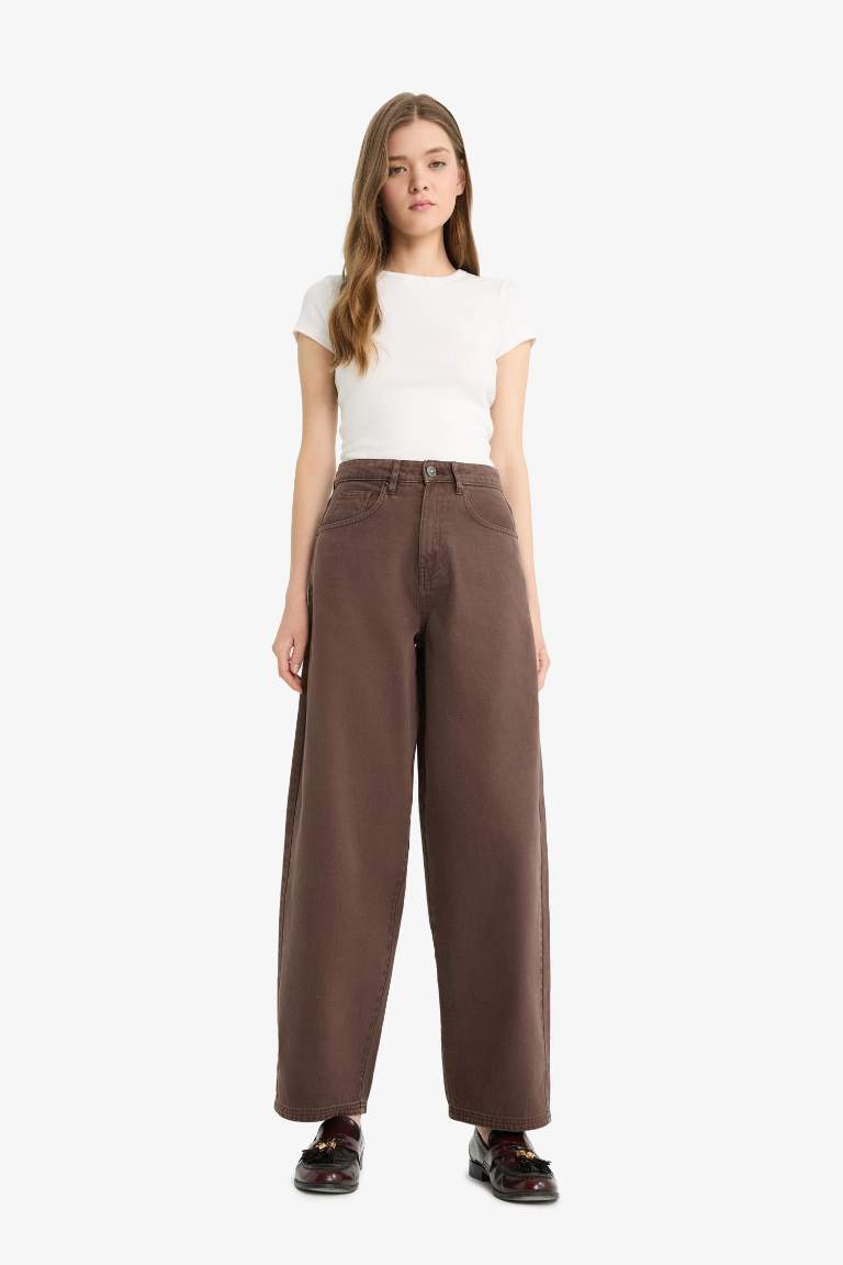 Baggy Fit Gabardine Trousers