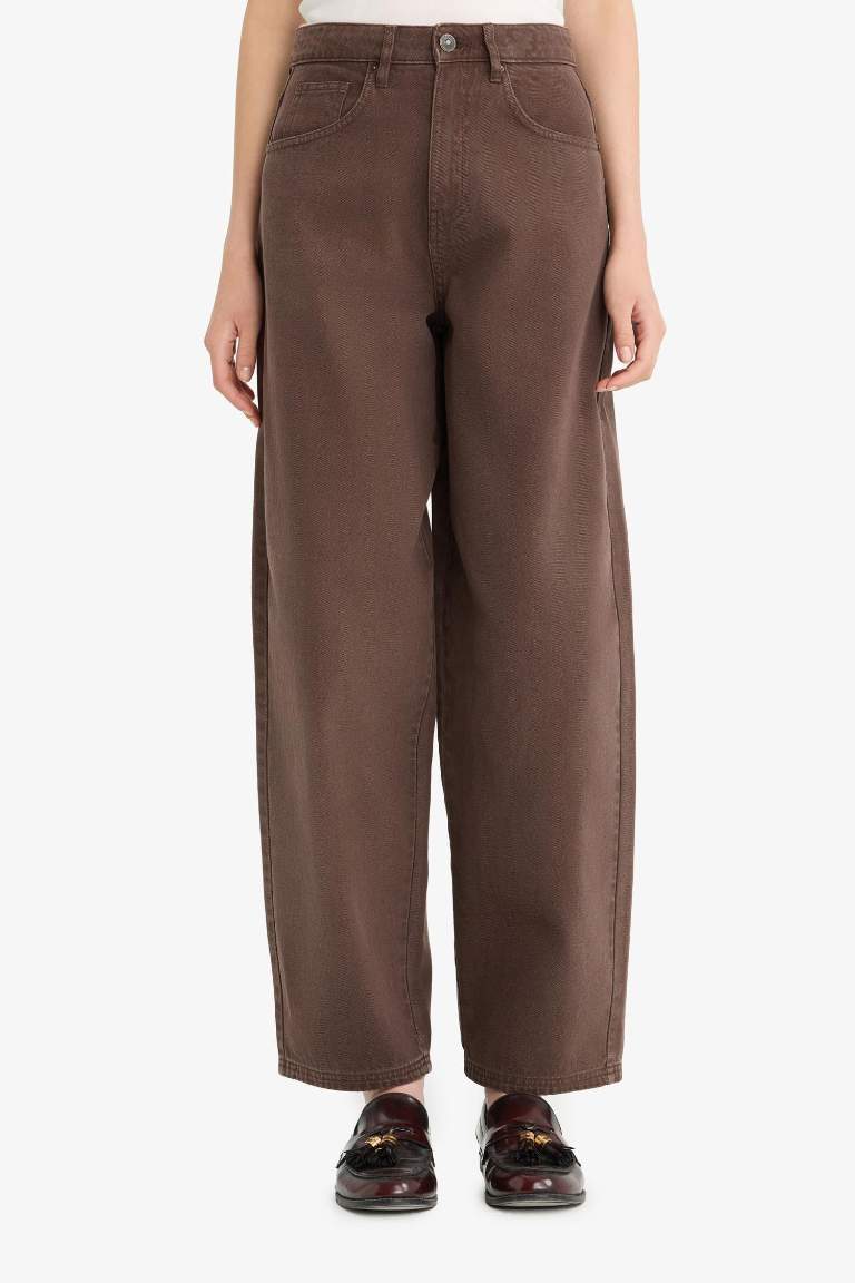 Baggy Fit Gabardine Trousers