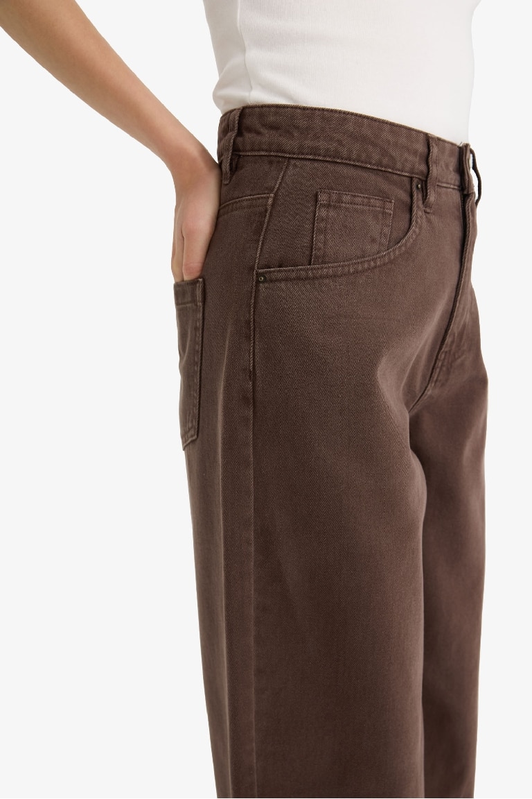 Baggy Fit Gabardine Trousers
