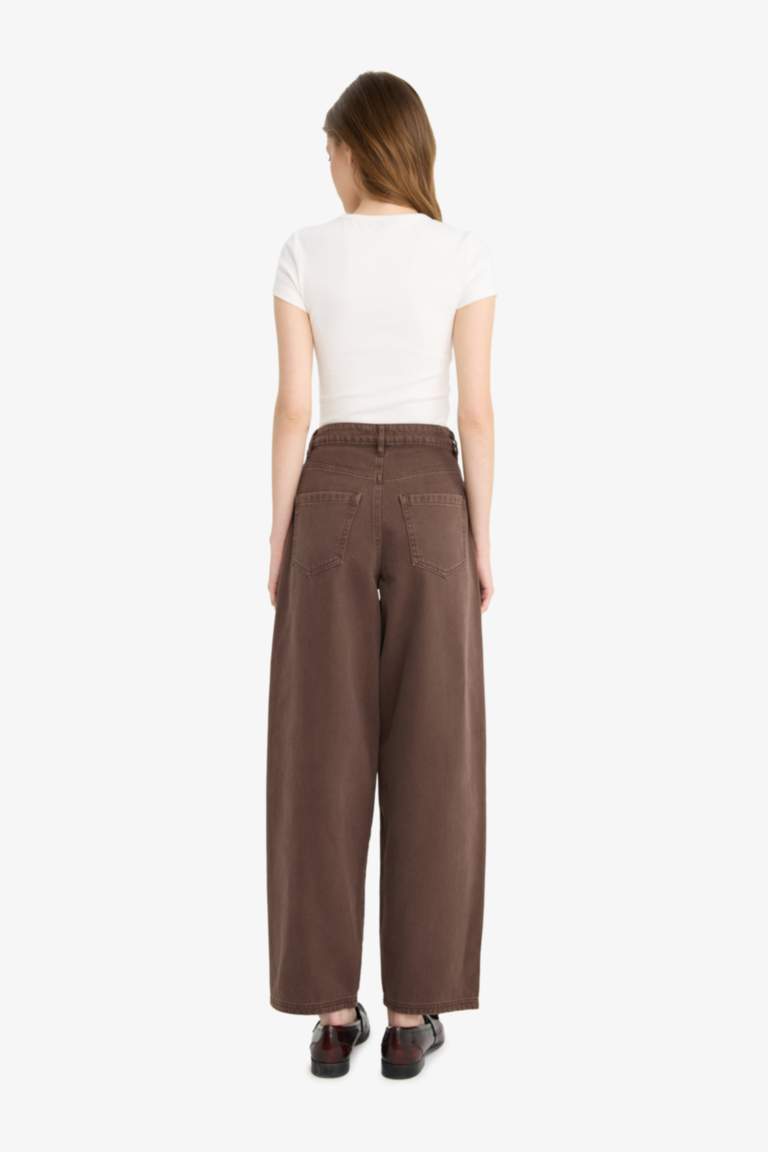 Baggy Fit Gabardine Trousers