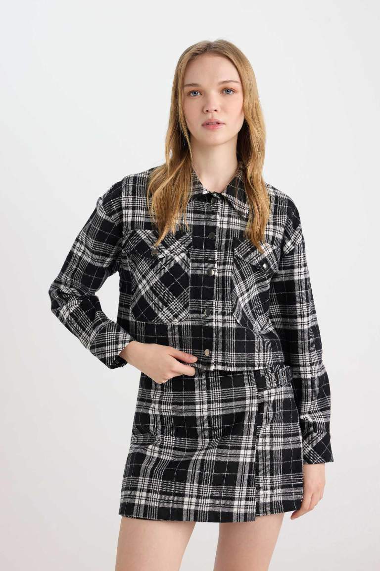 Oversize Thick Long Sleeve Crop Jacket Shirt