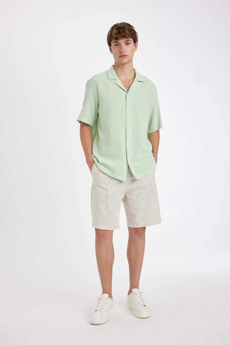 Relax Fit Cotton Bermuda Shorts