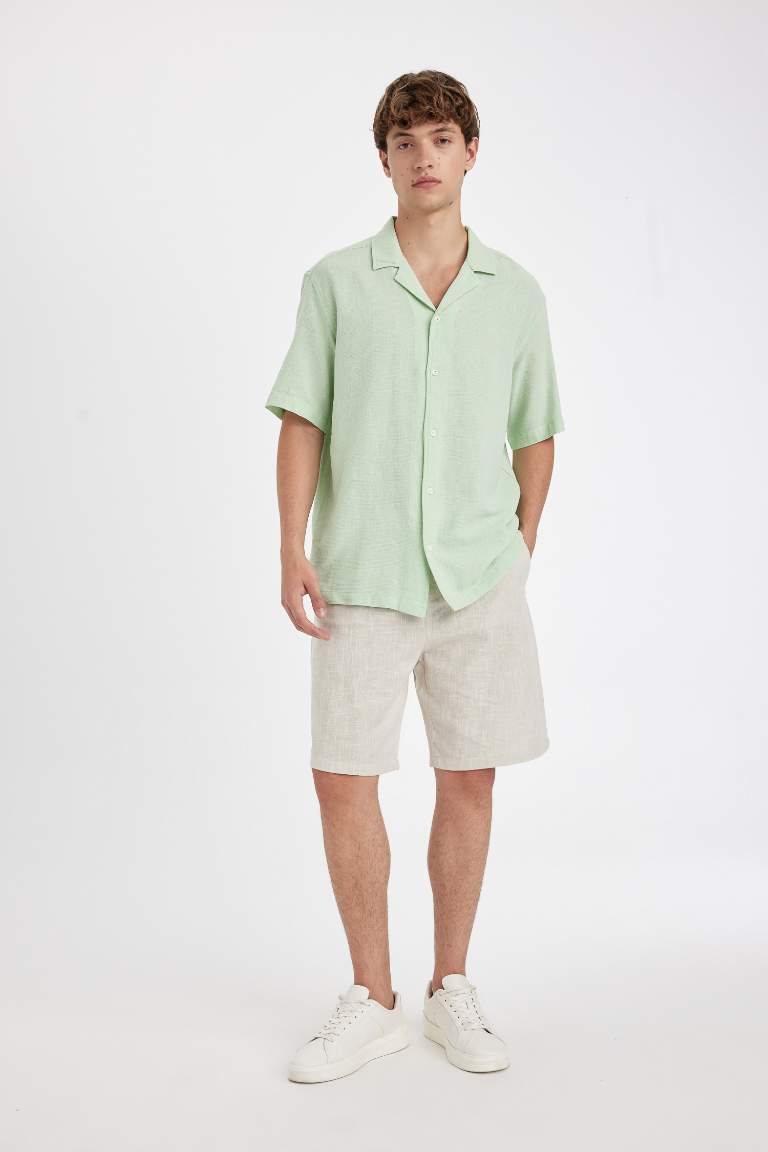 Relax Fit Cotton Bermuda Shorts