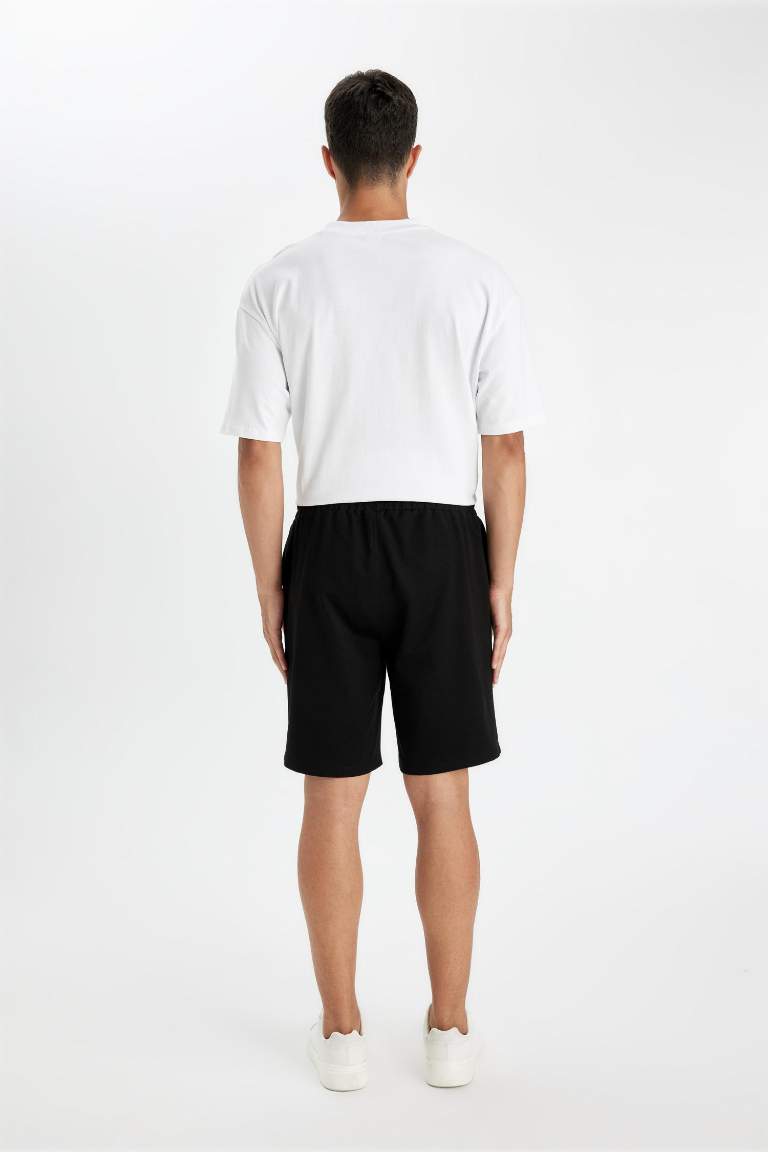 Regular Fit Sweatshirt Fabric Shorts