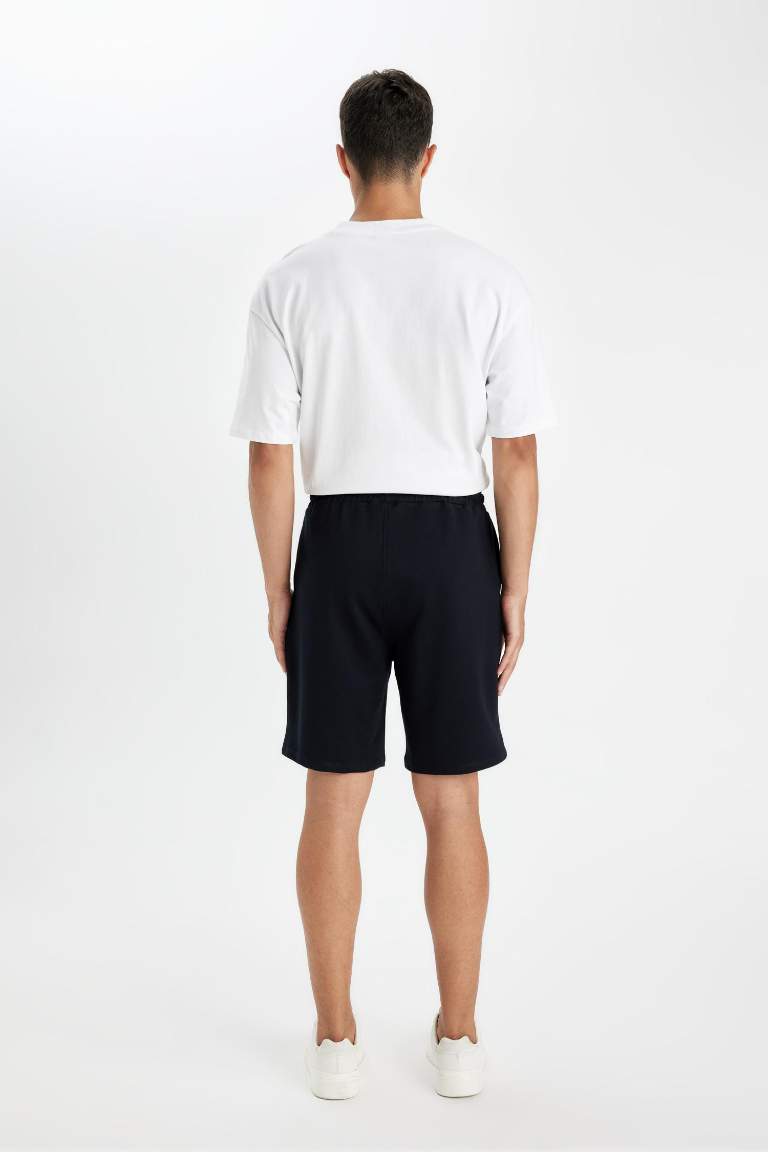 Regular Fit Sweatshirt Fabric Shorts