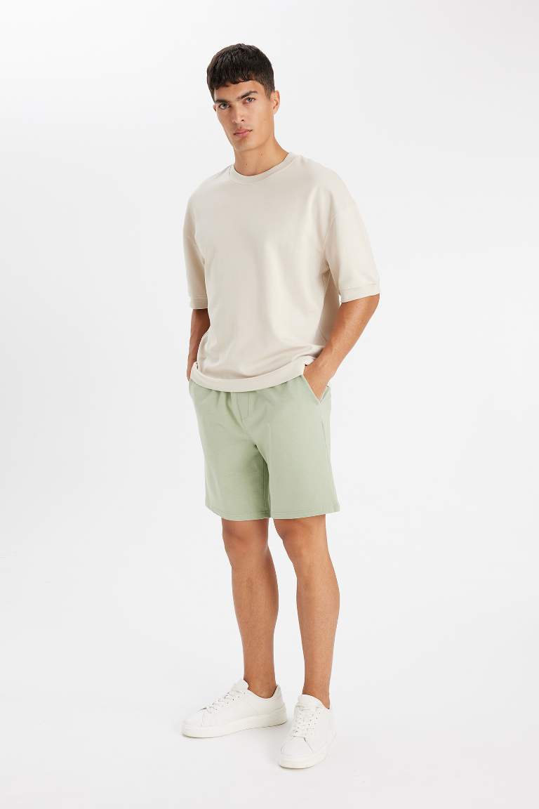 Regular Fit Basic Bermuda Shorts