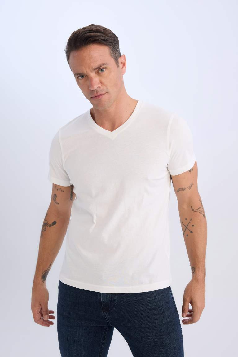 New Regular Fit V-Neck T-Shirt