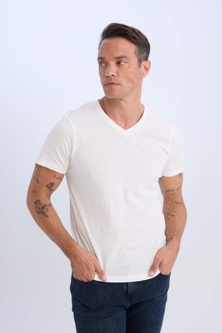 New Regular Fit V-Neck T-Shirt