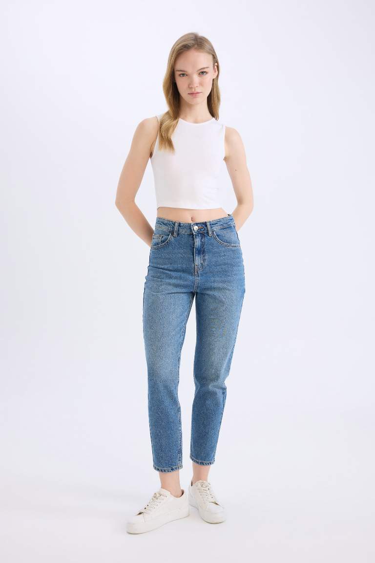 Lina Lina Mom Fit Normal Waist Straight Leg Jeans