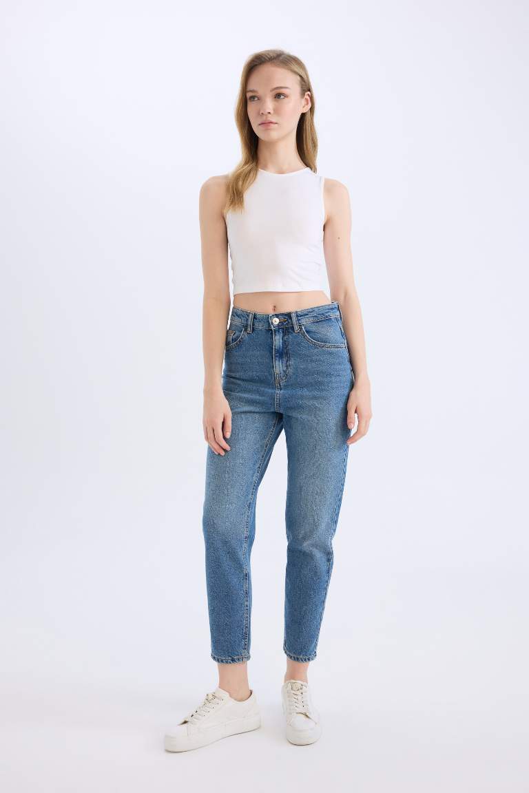 Lina Lina Mom Fit Normal Waist Straight Leg Jeans