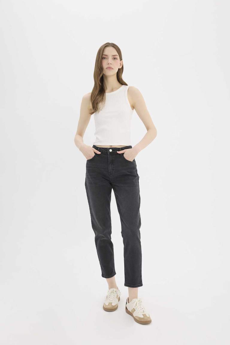 Lina Comfort Mom Normal Waist Straight Leg Jeans