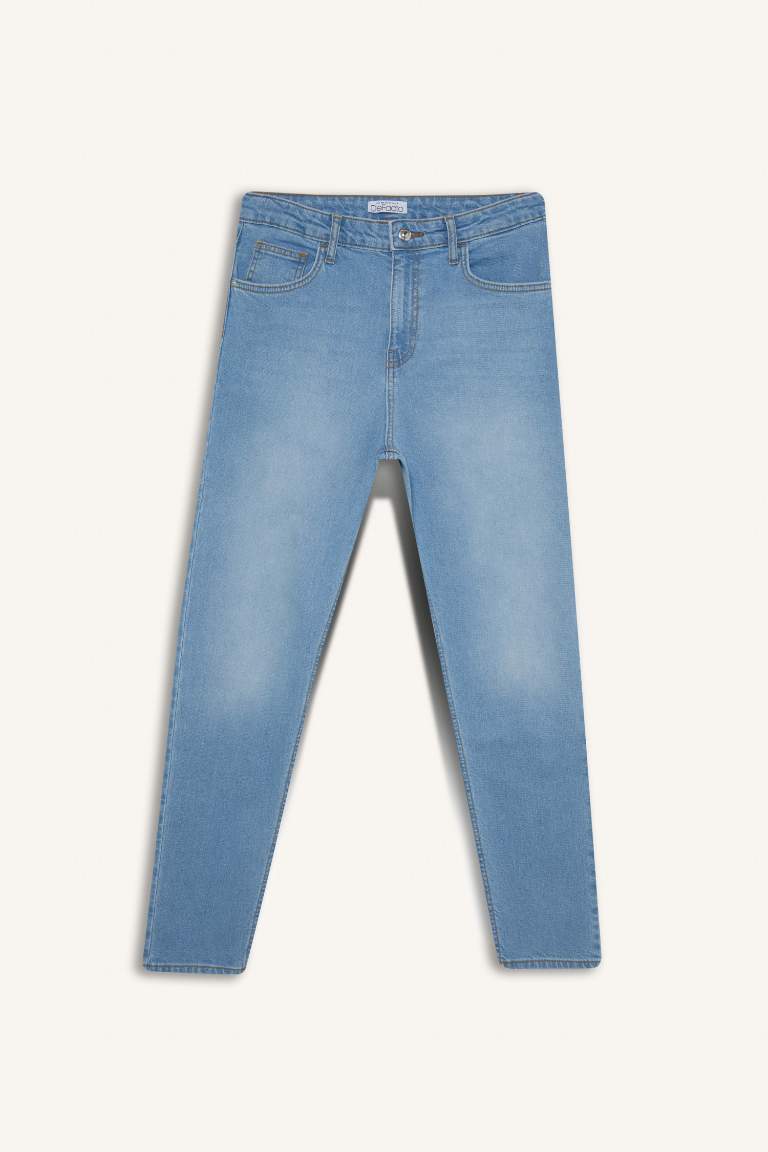 Regular Hem Jean Trousers