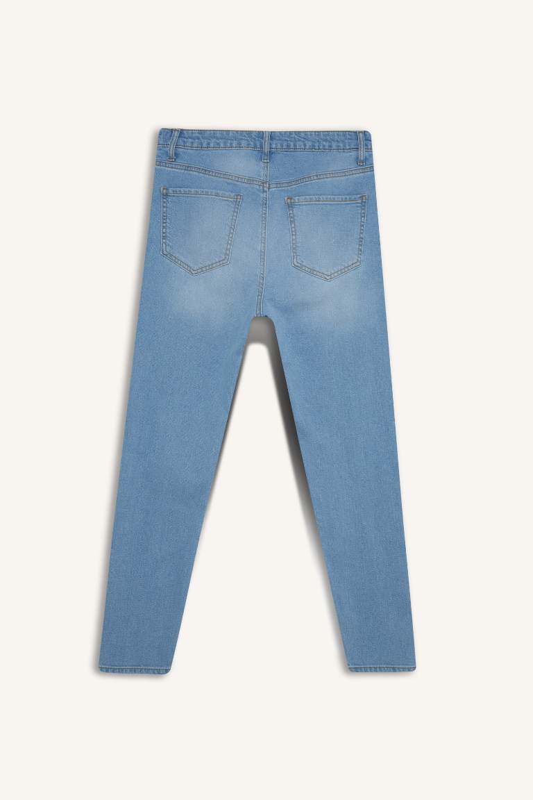 Regular Hem Jean Trousers