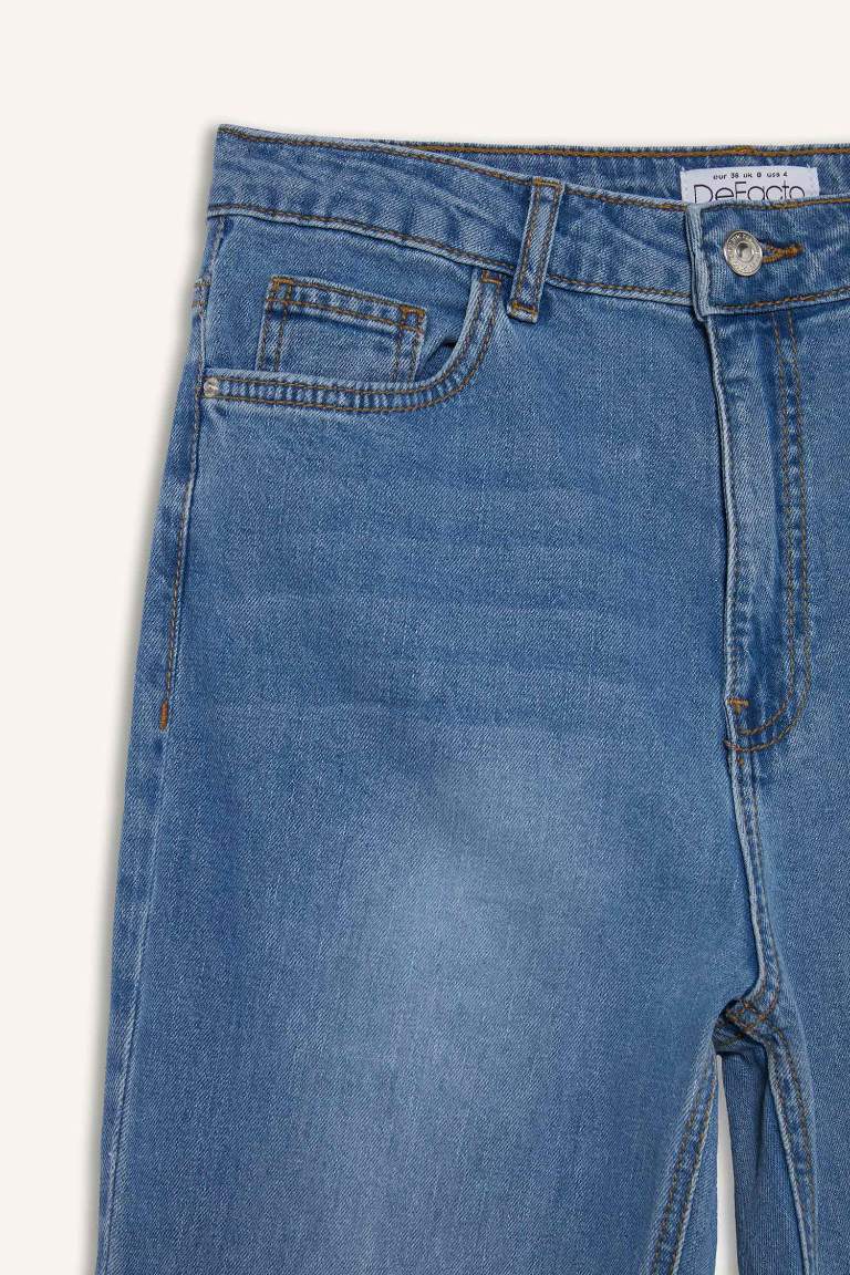 Slim Flare Fit High Waist Straight Leg Long Jeans