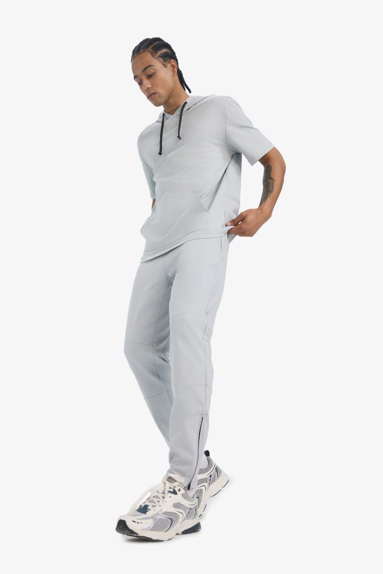 DeFactoFit Slim Fit Sporcu Jogger Eşofman Altı Dar Kesim Fermuarlı Paça