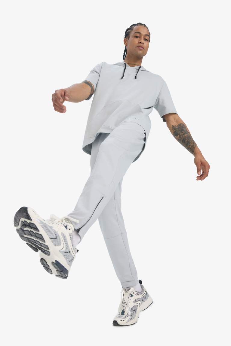 DeFactoFit Slim Fit Sporcu Jogger Eşofman Altı Dar Kesim Fermuarlı Paça