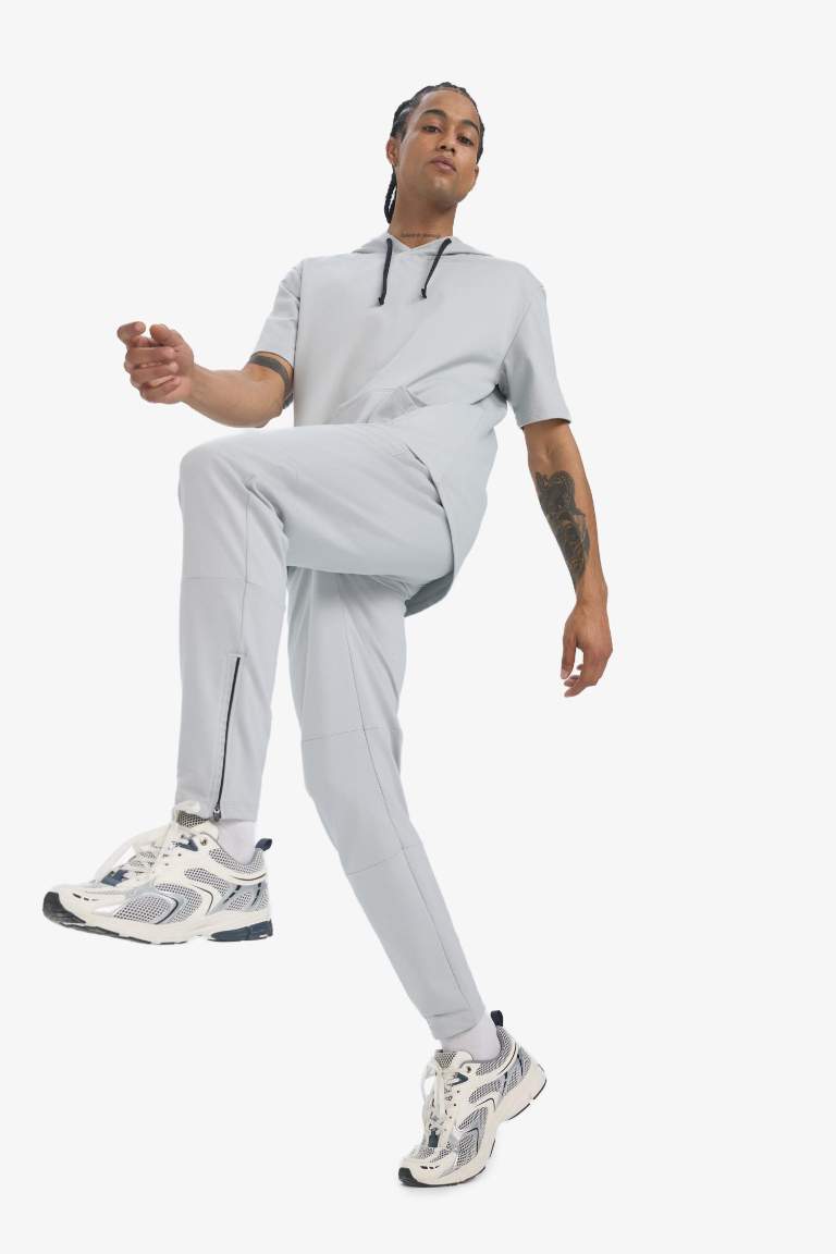 DeFactoFit Slim Fit Sporcu Jogger Eşofman Altı Dar Kesim Fermuarlı Paça