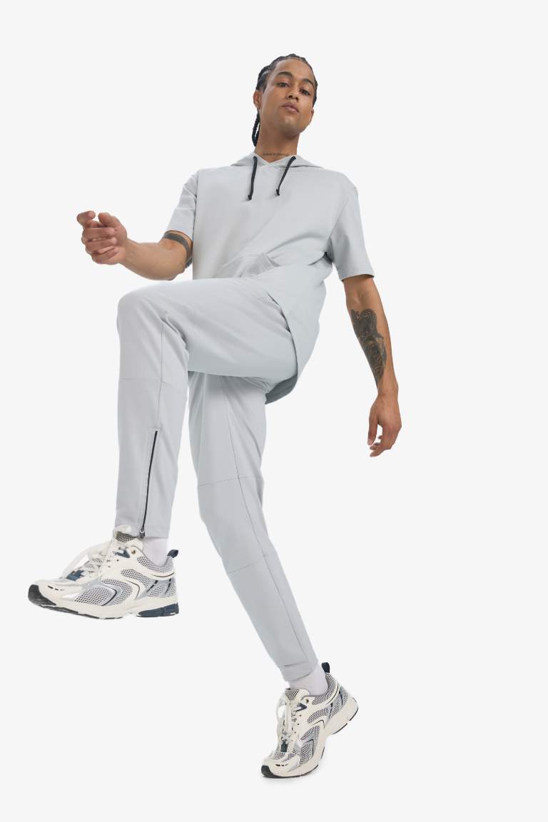 DeFactoFit Slim Fit Sporcu Jogger Eşofman Altı Dar Kesim Fermuarlı Paça