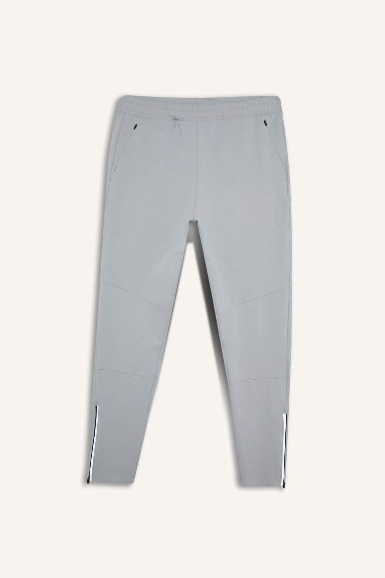 DeFactoFit Slim Fit Sporcu Jogger Eşofman Altı Dar Kesim Fermuarlı Paça