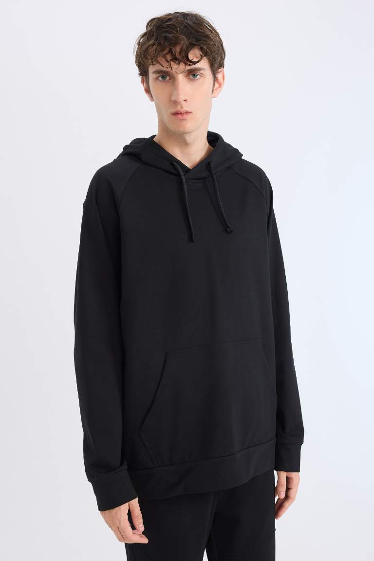 DeFactoFit Standard Fit Hooded Sports Sweatshirt