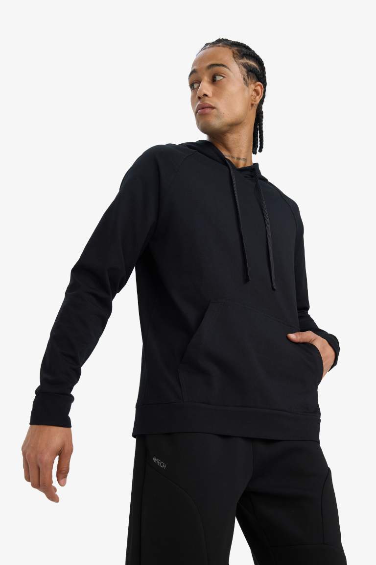 DeFactoFit Standart Fit Kapüşonlu Sporcu Sweatshirt