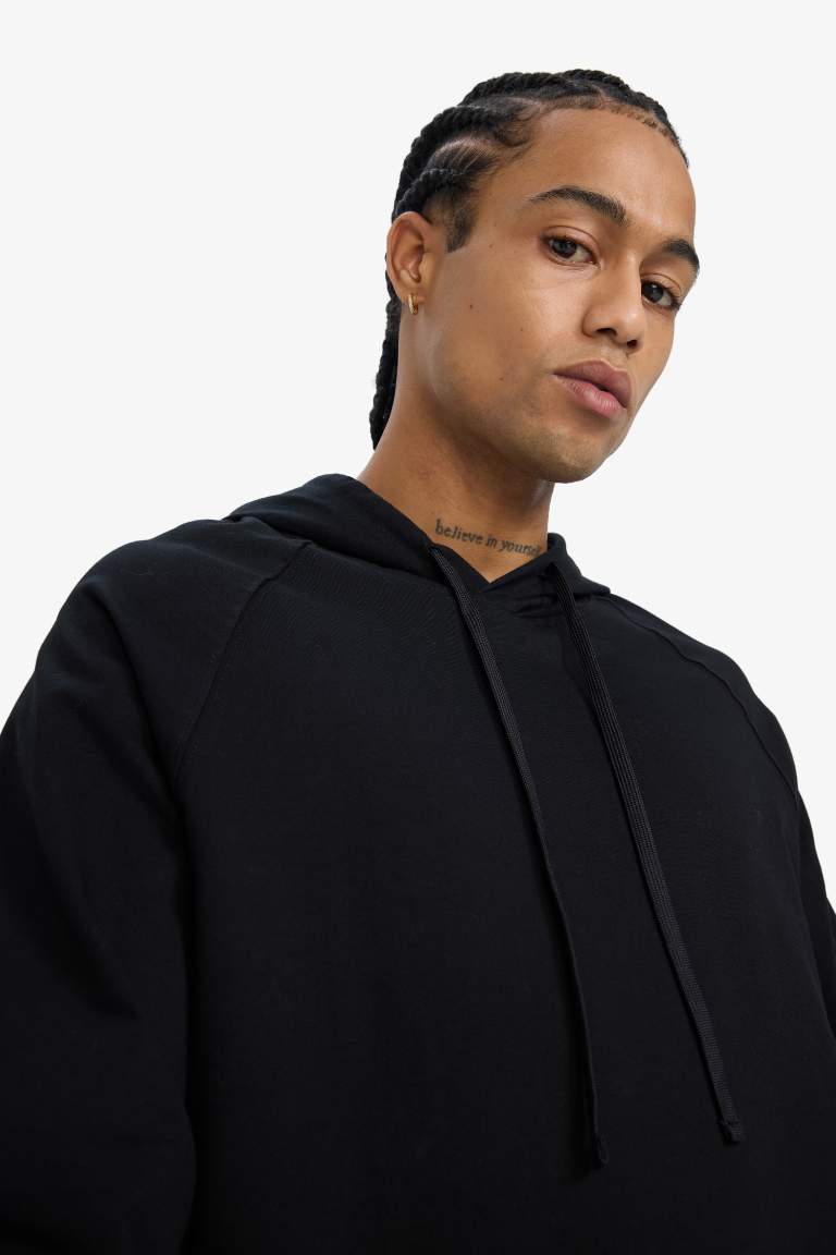 DeFactoFit Standart Fit Kapüşonlu Sporcu Sweatshirt