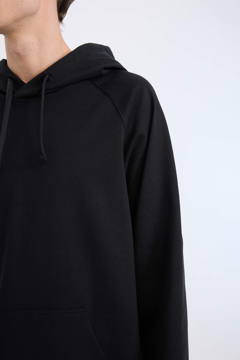 DeFactoFit Standard Fit Hooded Sports Sweatshirt