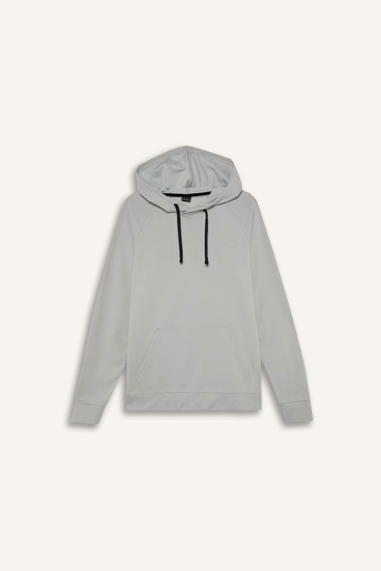 DeFactoFit Standard Fit Hooded Sports Sweatshirt