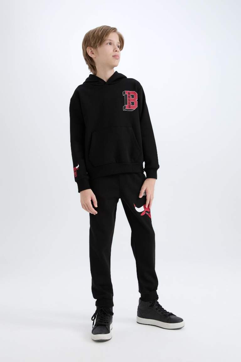 Erkek Çocuk NBA Chicago Bulls Beli Paçası Lastikli Jogger Eşofman Altı