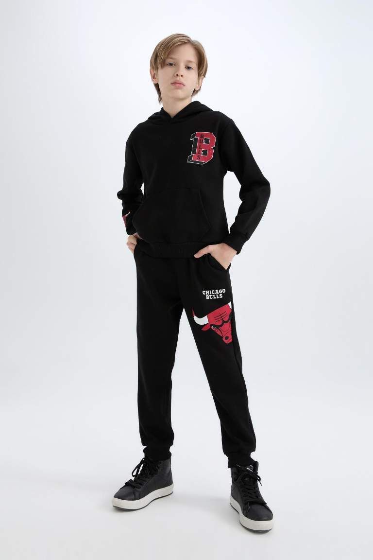 Erkek Çocuk NBA Chicago Bulls Beli Paçası Lastikli Jogger Eşofman Altı