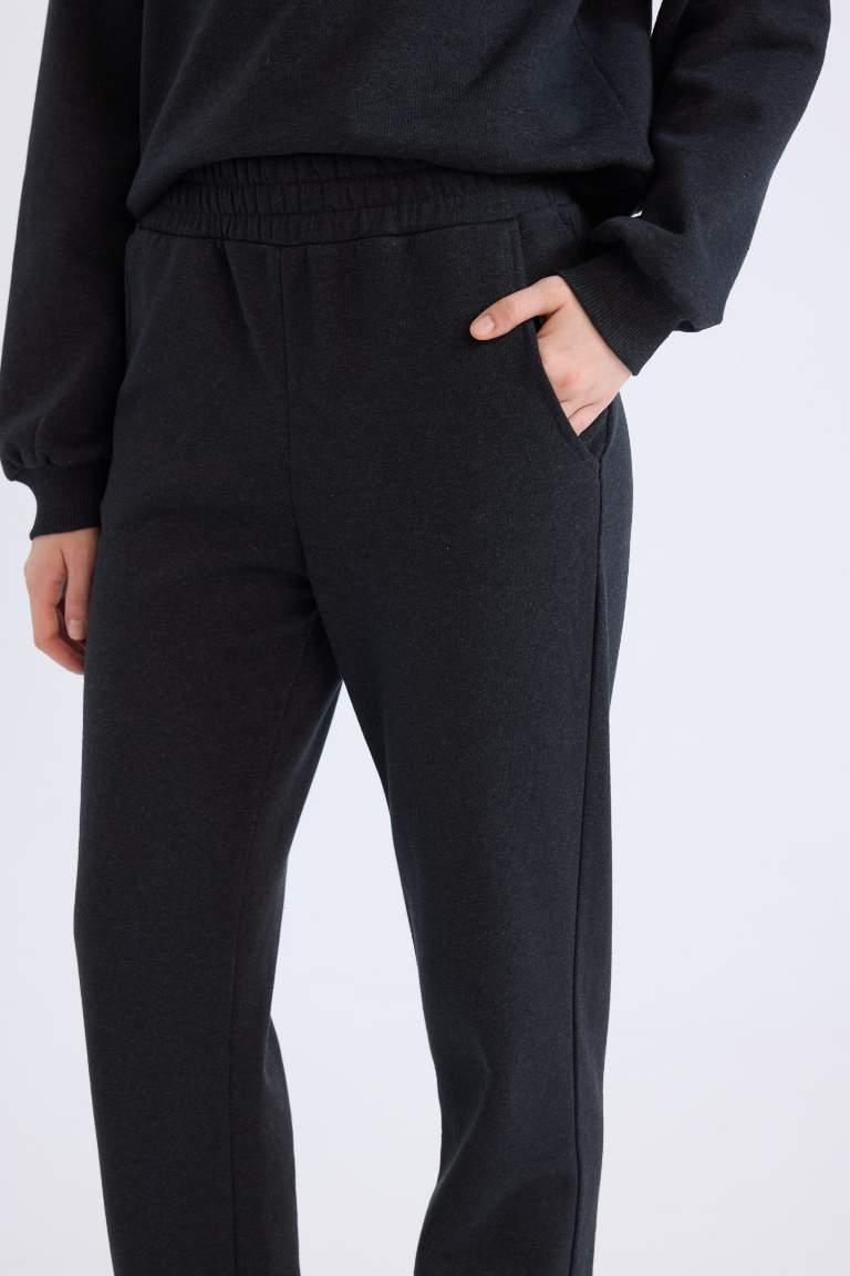 Regular Fit 2'li Takım Sweatshirt Beli Lastikli Jogger Eşofman Altı