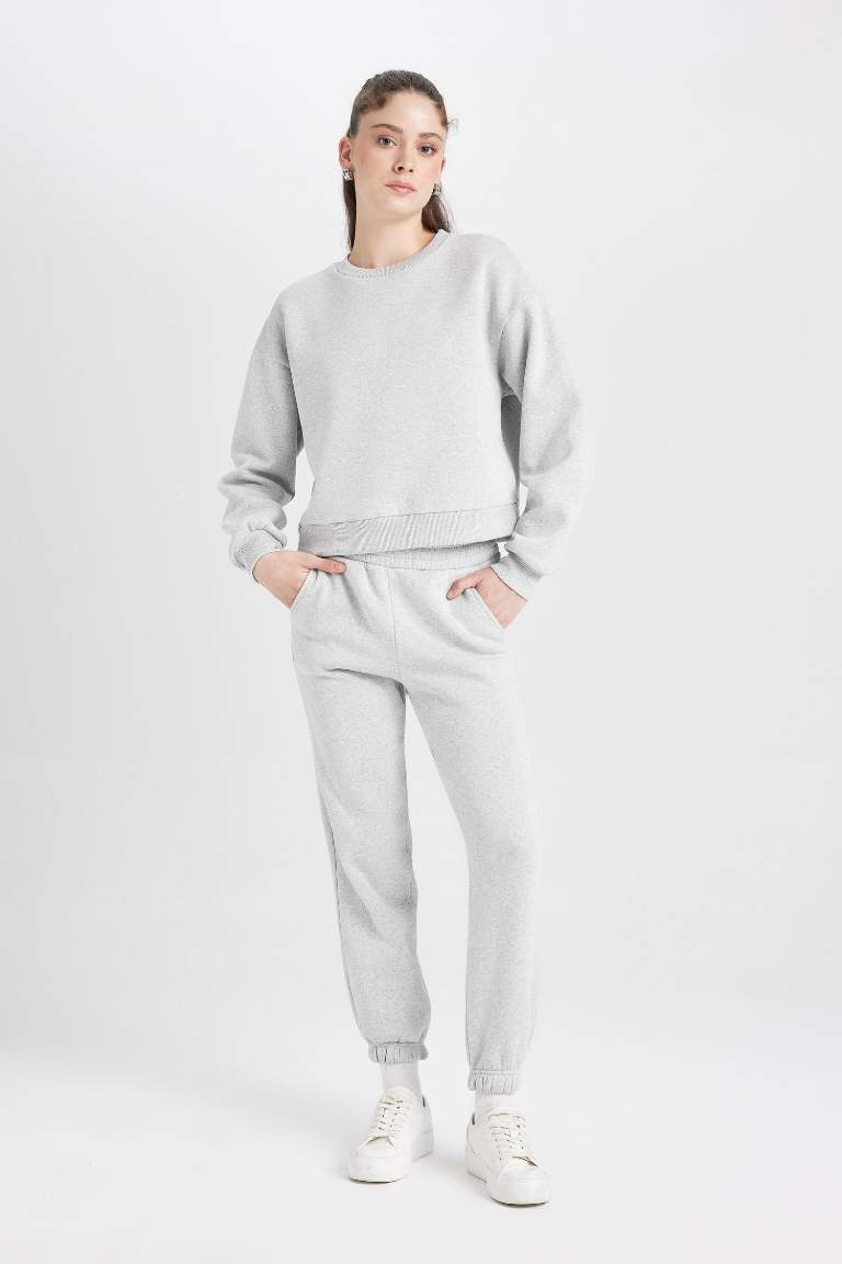 Regular Fit Normal Kalıp Basic İçi Kalın Polarlı Eşofman Takımı