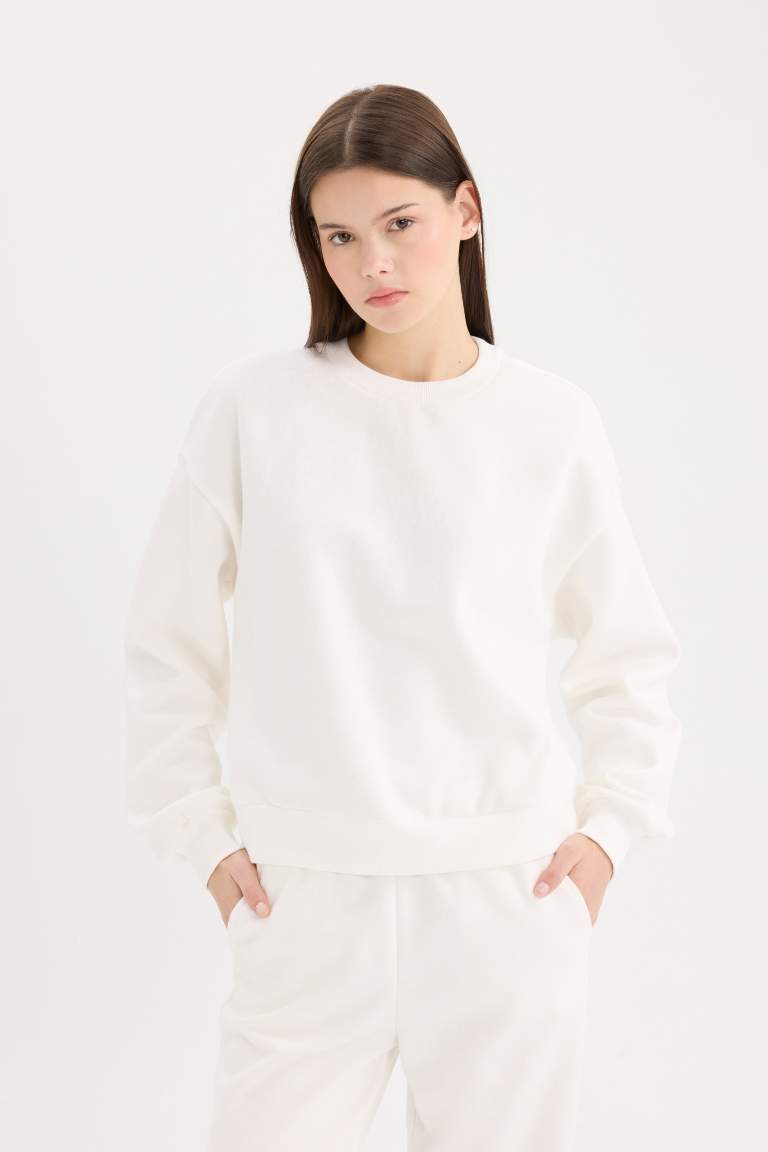 Regular Fit 2'li Takım Sweatshirt Beli Lastikli Jogger Eşofman Altı
