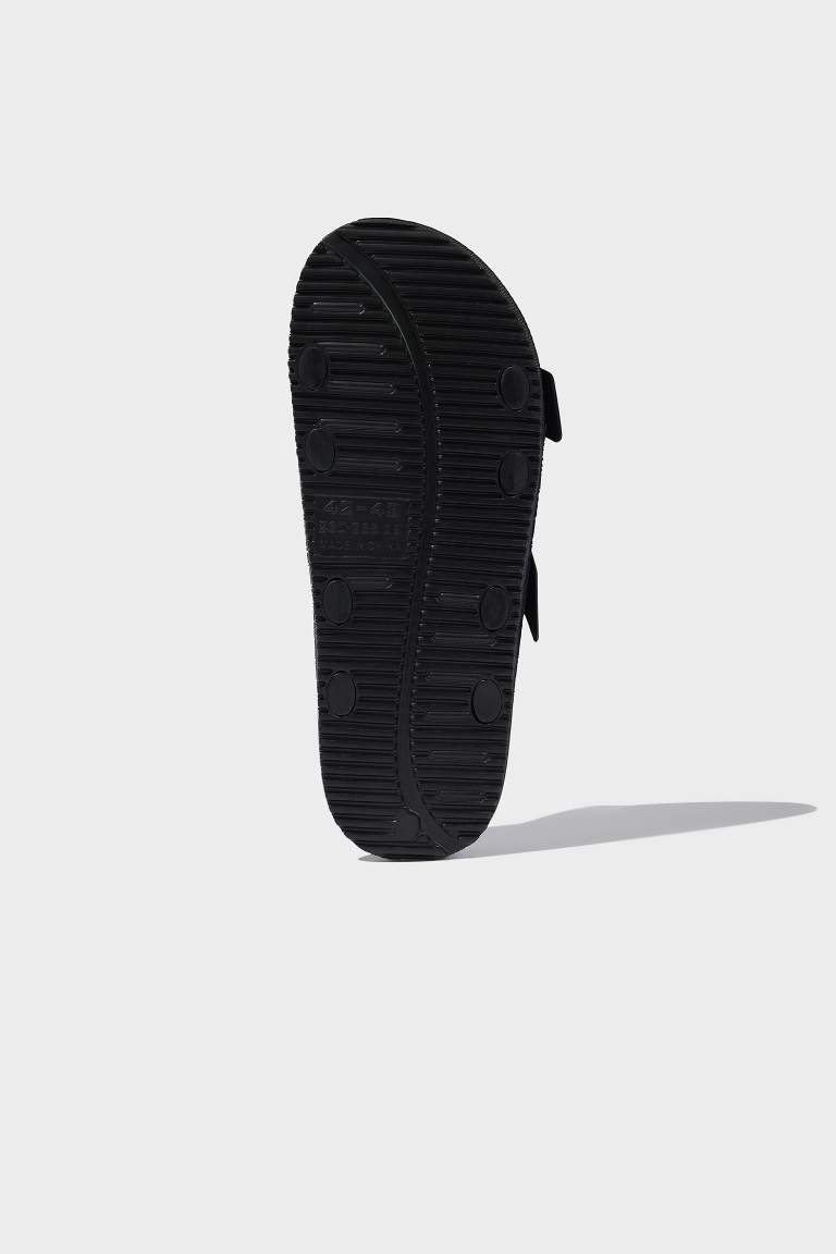 Man Flat Sole Double Band Eva Slippers