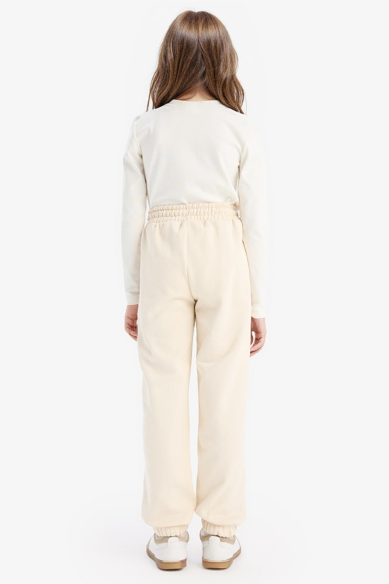 Pantalon de jogging en coton avec imprimé pour fille