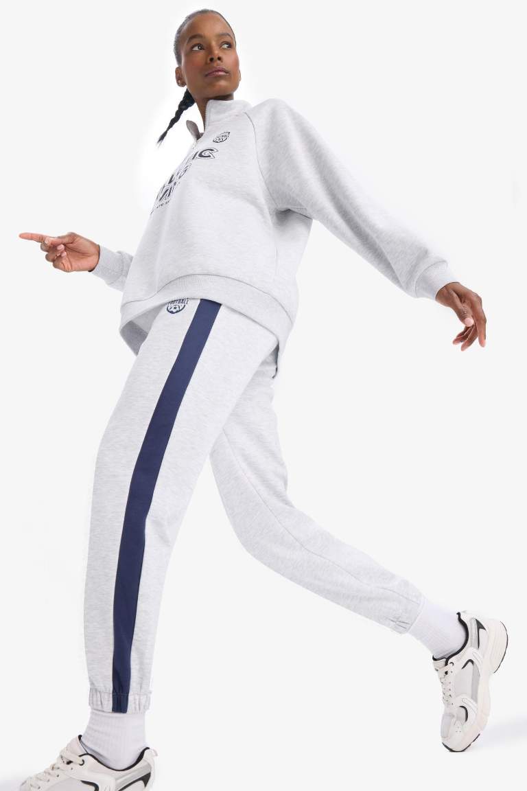 DeFactoFit Standart Fit Baskılı Sporcu Jogger Paça Eşofman Altı