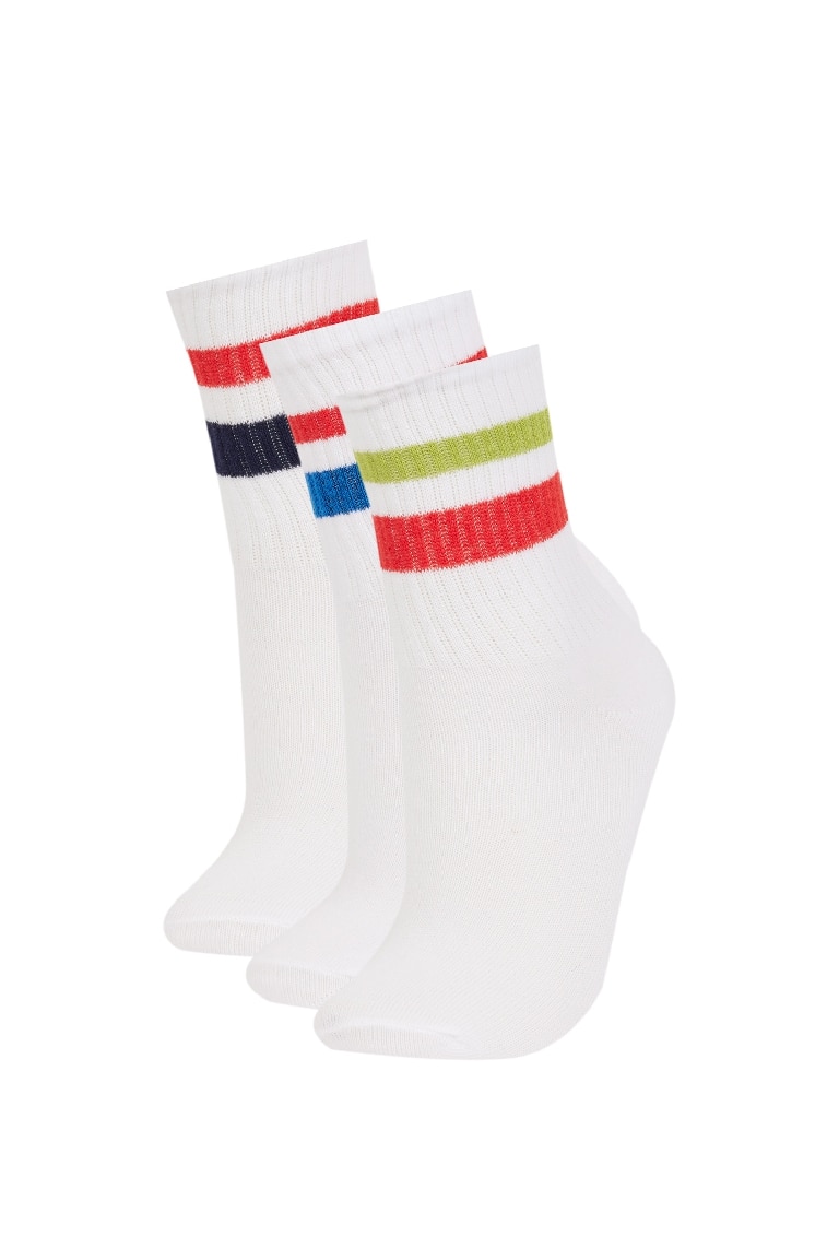 Boy 3 Piece Cotton Long Socks