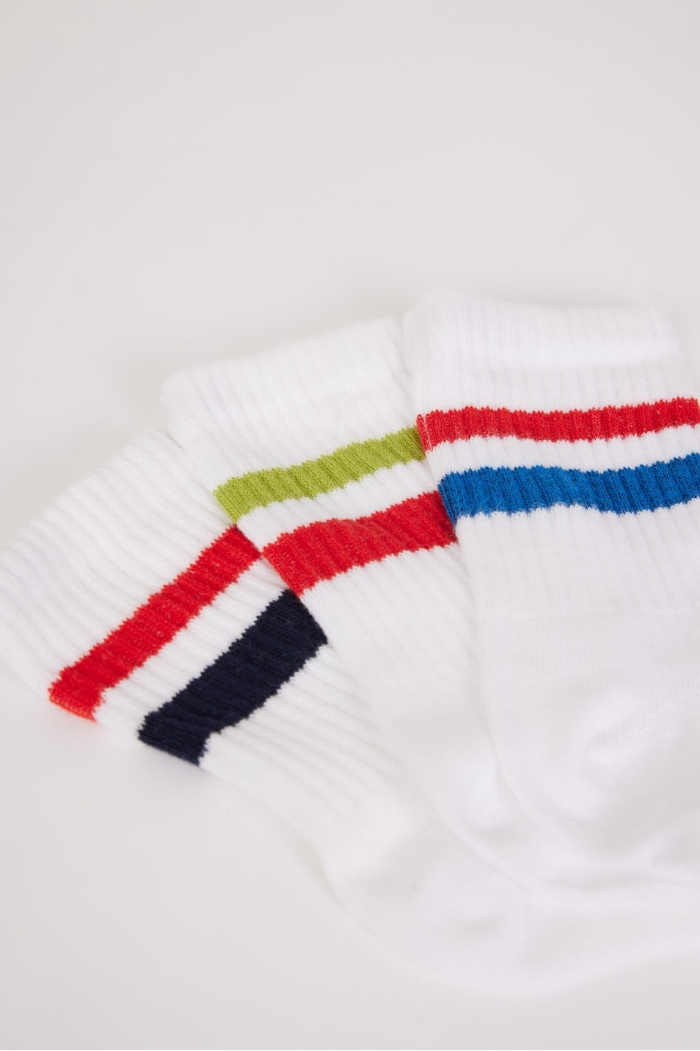 Boy 3 Piece Cotton Long Socks